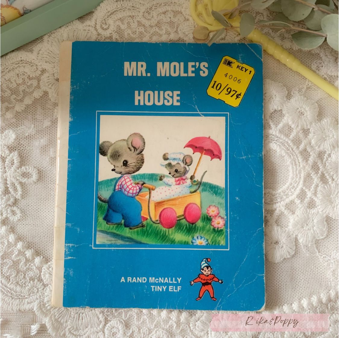 ヴィンテージ絵本 MR. MOLE'S HOUSE ジャンクジャーナル素材 洋書 古書