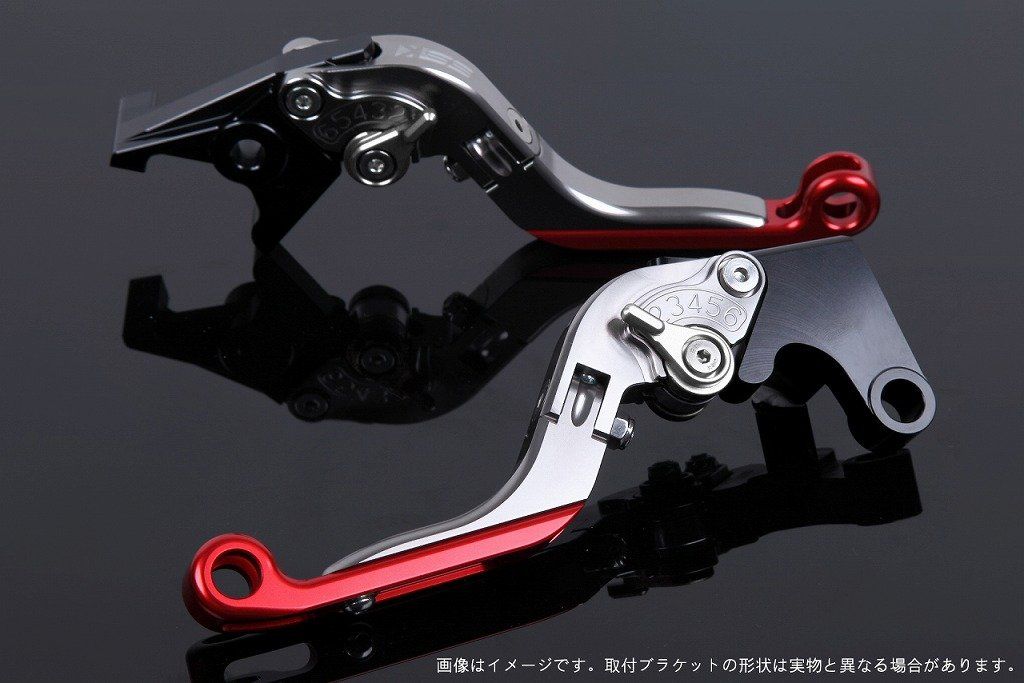 新品 SSK スピードラ アジャストレバーセット 可倒延長式 レバー本体カラー:チタン アジャスターカラー:シルバー エクステンションカラー:レッド YAMAHA XMAX
