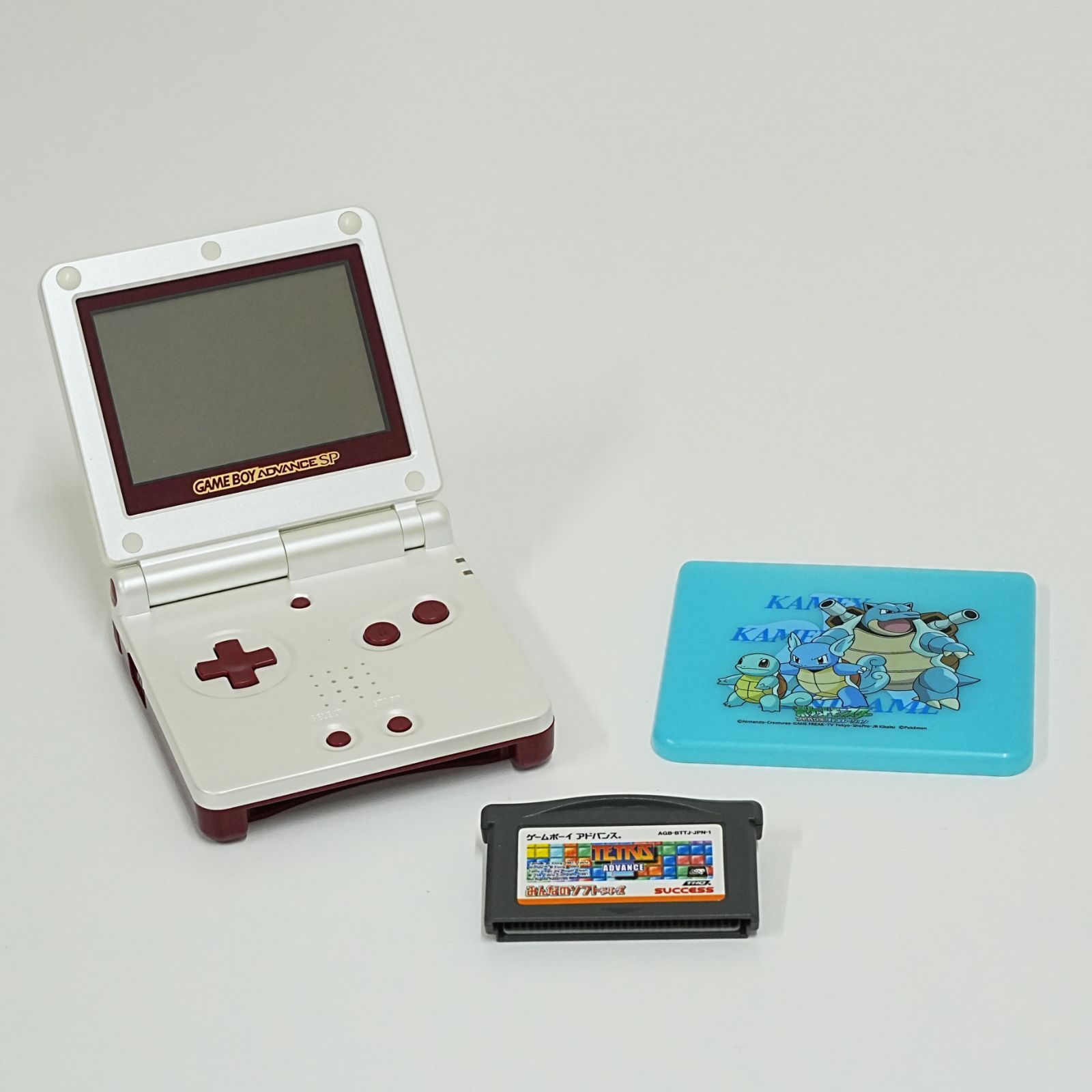 [NI] ジャンク品　Nintendo　ゲームボーイ アドバンス SP　GBA　ファミコンカラー　みんなのソフト　AGS-001　テトリス　ポケモン　カバー　3点まとめて