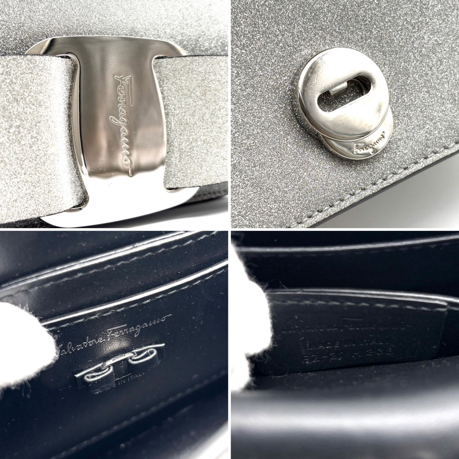 美品 Salvatore Ferragamo サルヴァトーレフェラガモ ヴァラ リボン 