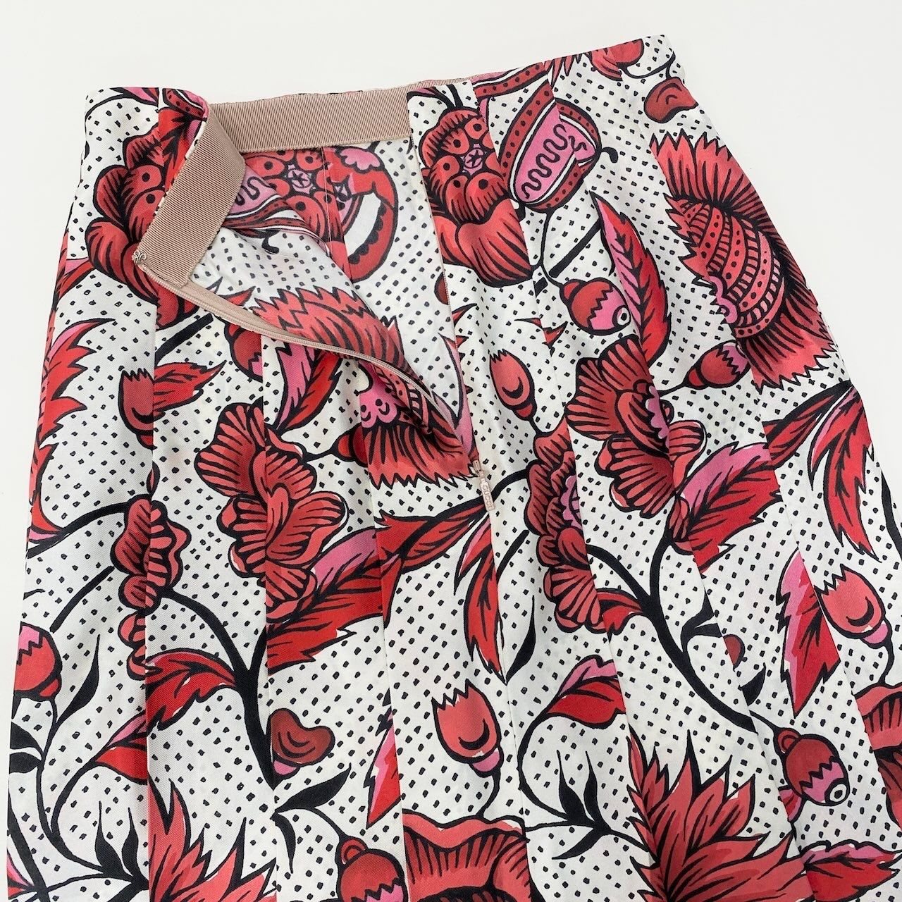 Ie26 【美品】 GUCCI グッチ フローラル プリーツ ロングスカート