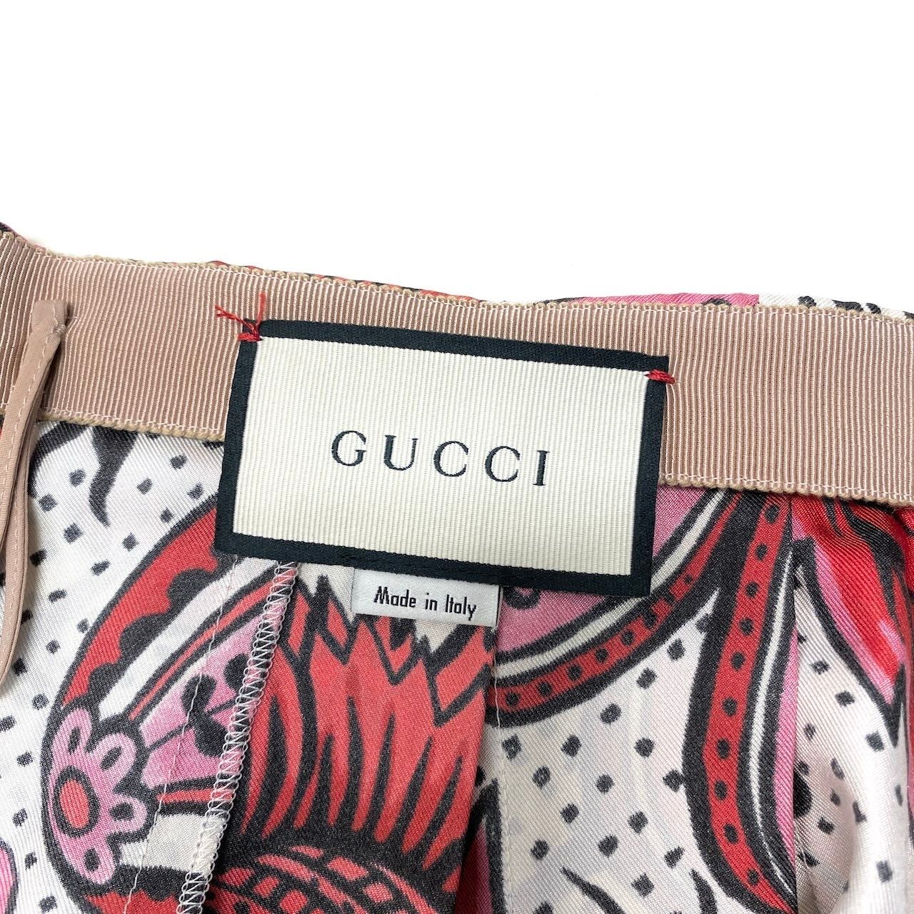Ie26 【美品】 GUCCI グッチ フローラル プリーツ ロングスカート