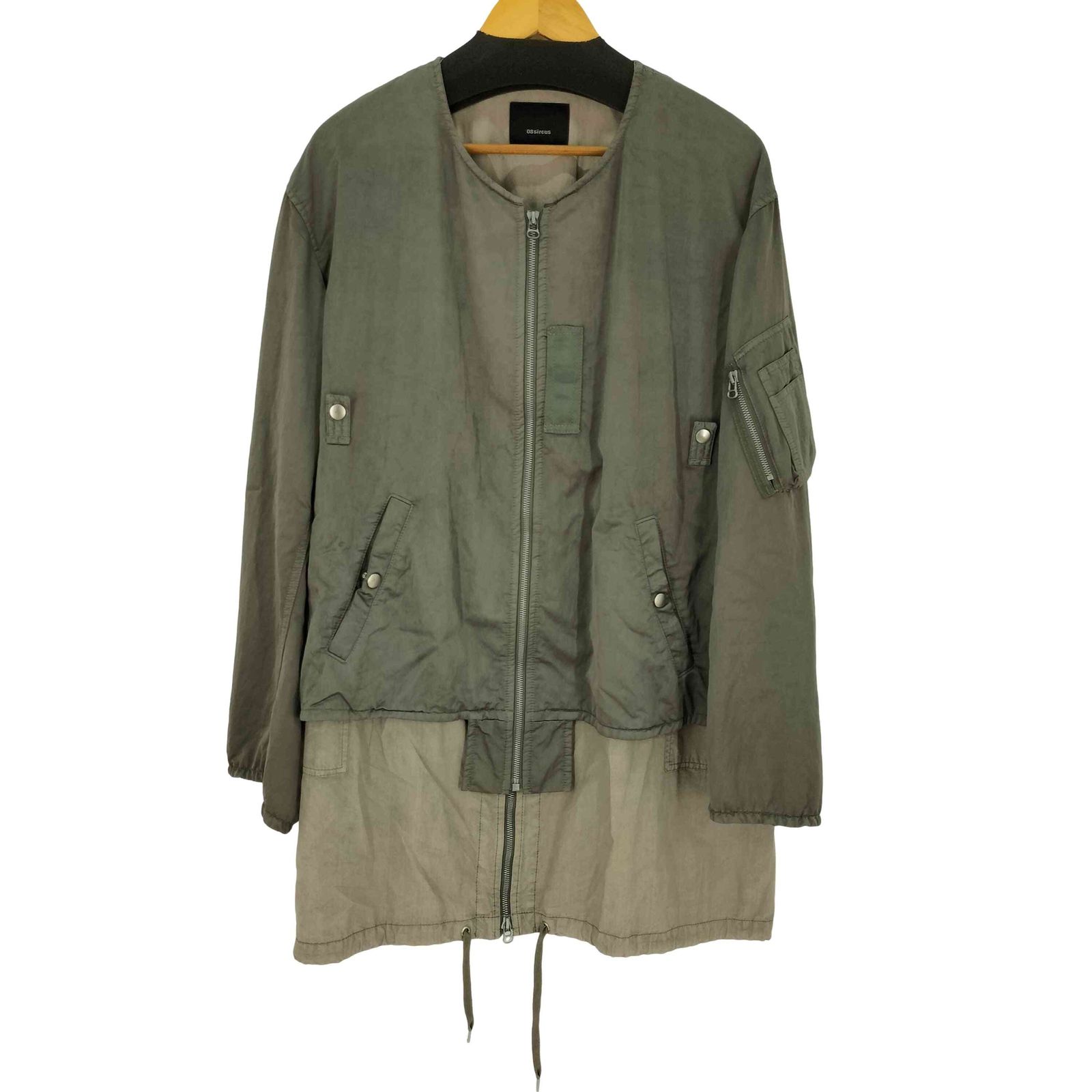 ゼロエイトサーカス 08sircus Layered MA-1 jacket (garment dyed) レイヤード MA-1ジャケット ガーメントダイ メンズ 5