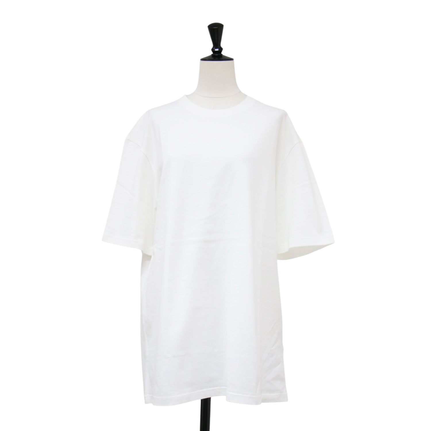 【美品】JIL SANDER ジル・サンダー Tシャツ ホワイト 白 サイズ:M | 24秋冬 ロゴ プリント Tシャツ / カットソー 半袖 クルーネック オーバーサイズ コットン | トップス カットソー 半袖【レディース】【中古】