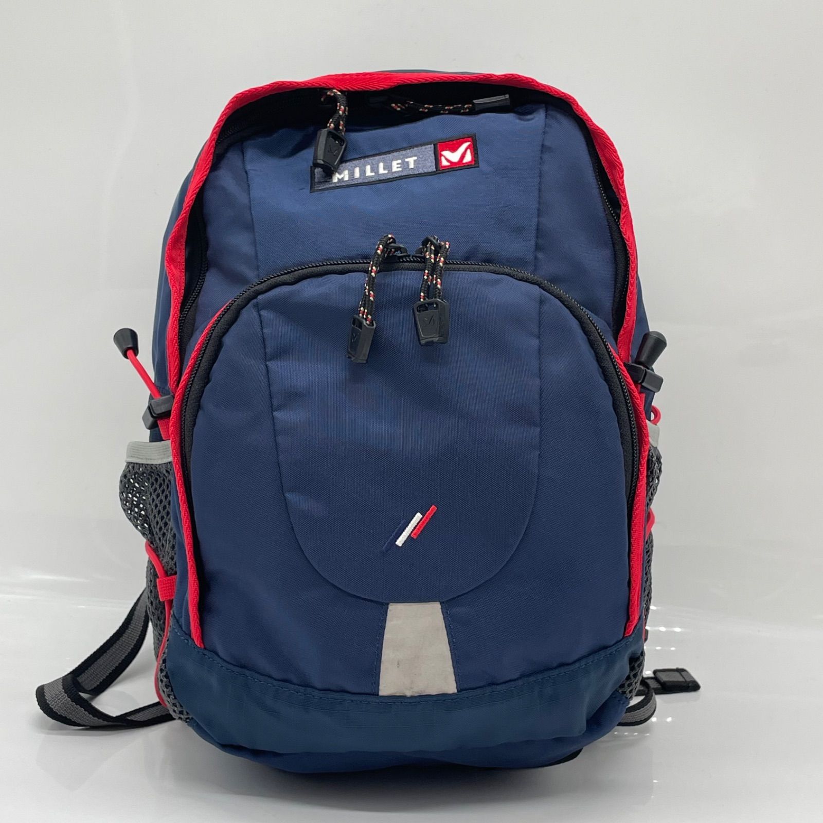 BN9065○MILLET キッズリュック 12L ネイビー×レッド レディース可 