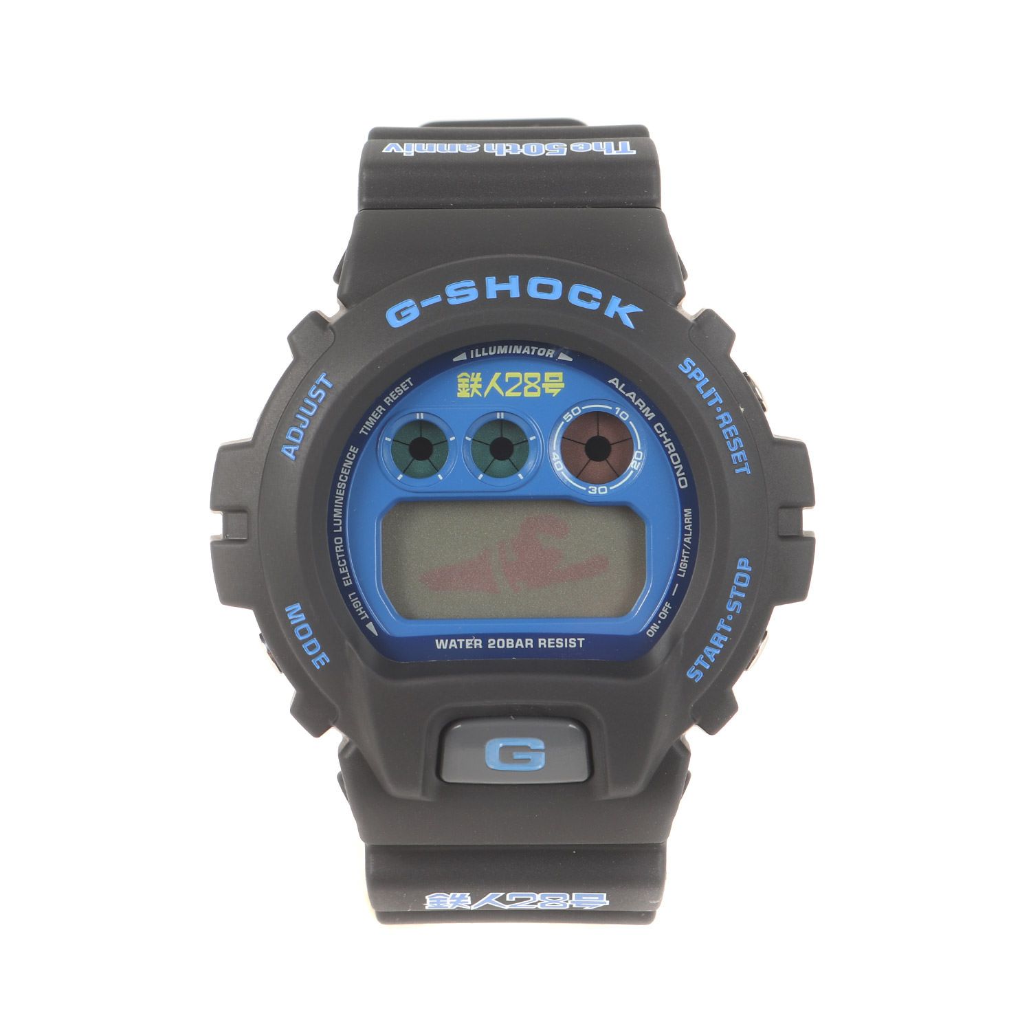 【美品】G-SHOCK ジーショック | 00s 鉄人28号 誕生50年 1000本限定 DW-6900BT28 腕時計 / ウォッチ | CASIO カシオ | ブラック ブルー 黒青 | コラボ アイテム【メンズ】【中古】