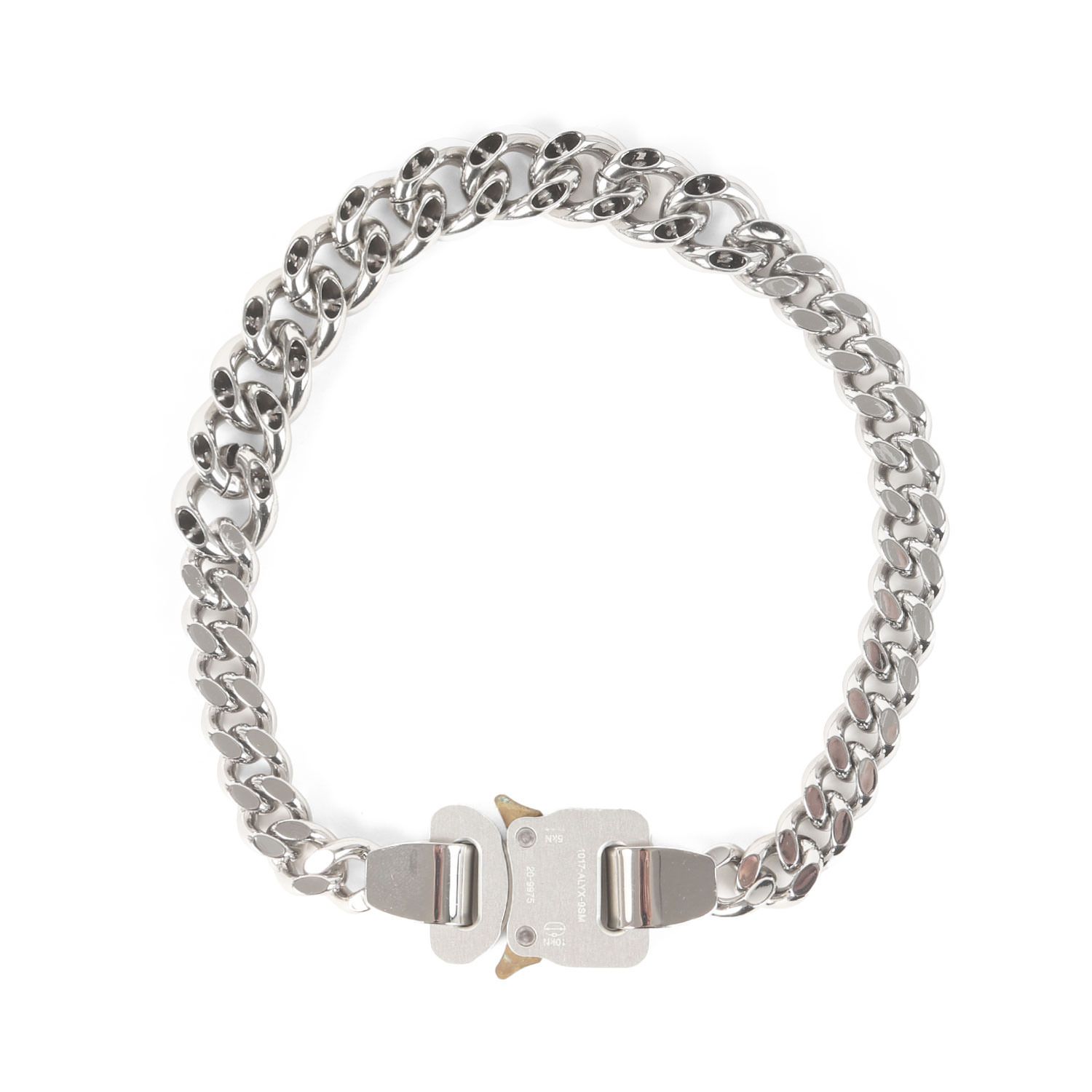 【美品】1017 ALYX 9SM アリクス ネックレス シルバー サイズ:M | 21SS ローラーコースターバックル チェーン ネックレス(HERO 4X CHAIN NECKLACE) | ブランド アクセサリー ジュエリー【メンズ】【中古】
