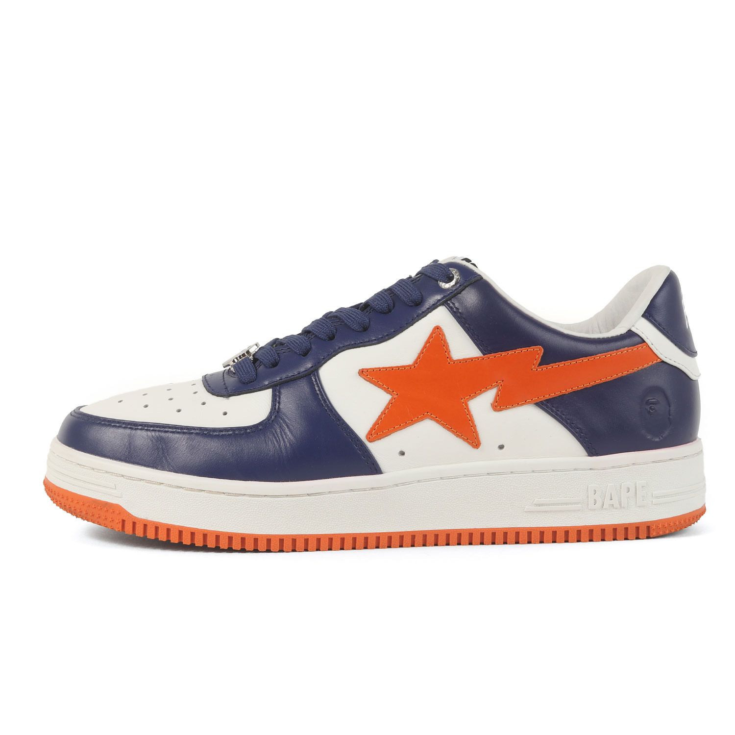 A BATHING APE ア ベイシング エイプ サイズ:US10(28.0cm) | 現行モデル BAPE STA #3 | レザー スニーカー | ブルー オレンジ ホワイト | ローカット シューズ 靴【メンズ】【中古】