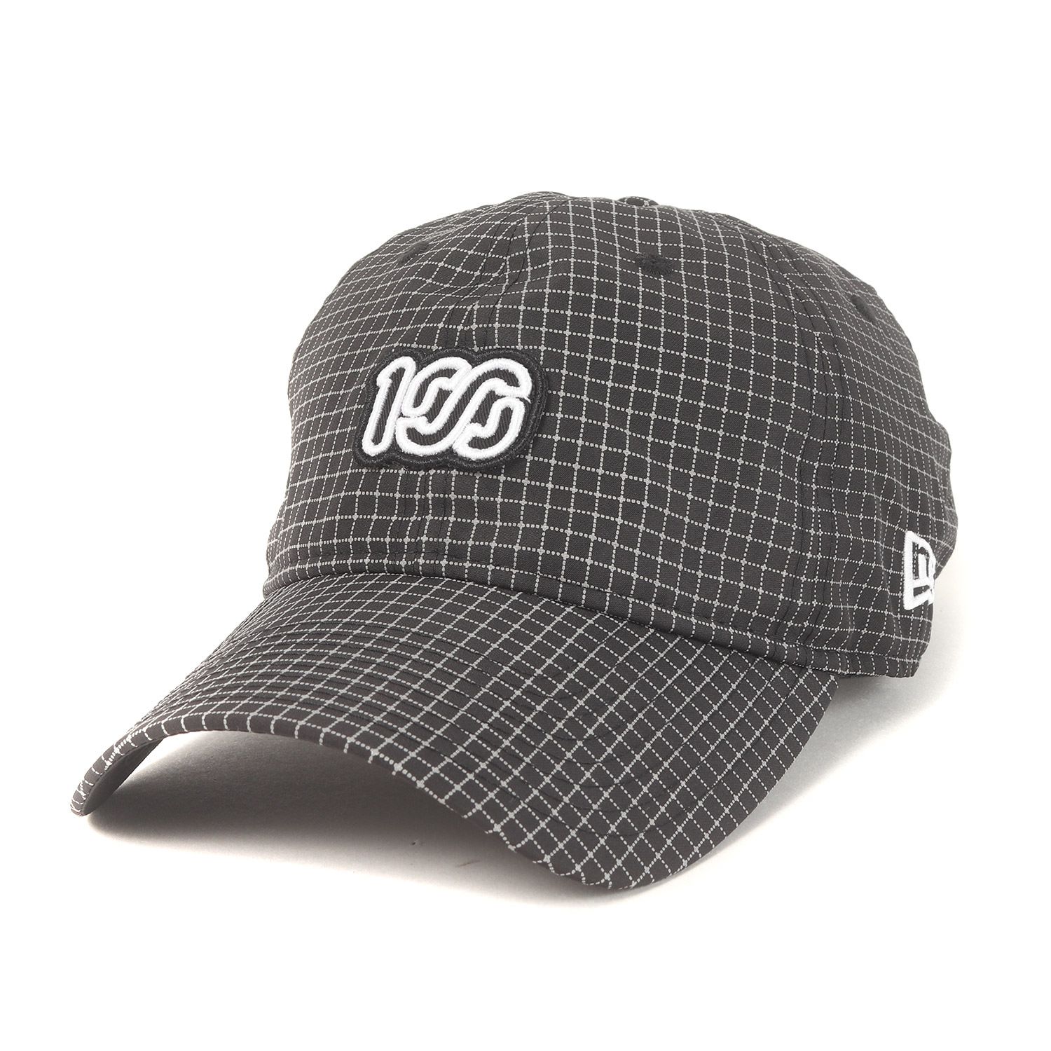 【美品】ONEHUNDRED ATHLETIC ワンハンドレッド アスレチック キャップ ブラック 黒 サイズ:L/XL | 25AW NEW ERA リフレクティブグリッド 6パネルキャップ(9TWENTY LV REFLECTIVE GRID)【中古】