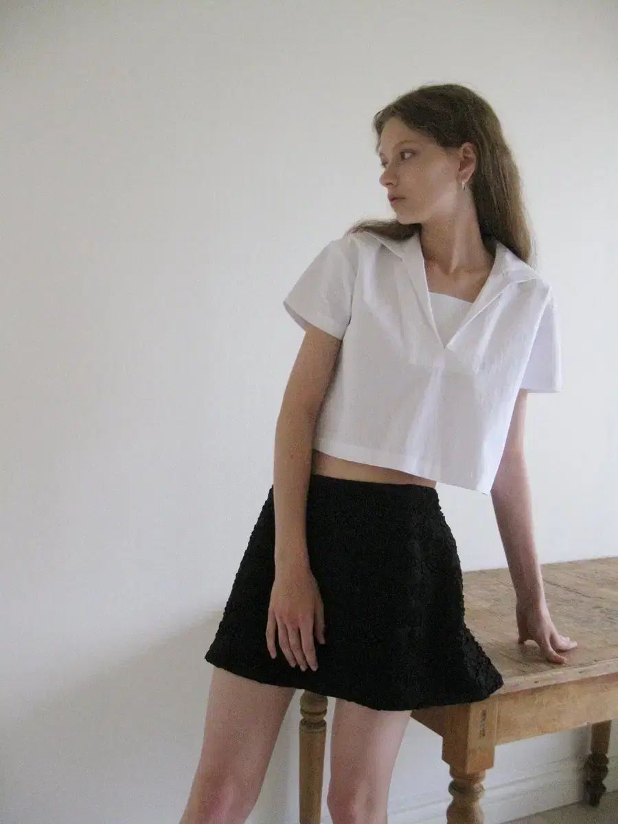 Smooth Mood スムードムード Ayurt Embossed Skirt ブラック スカート