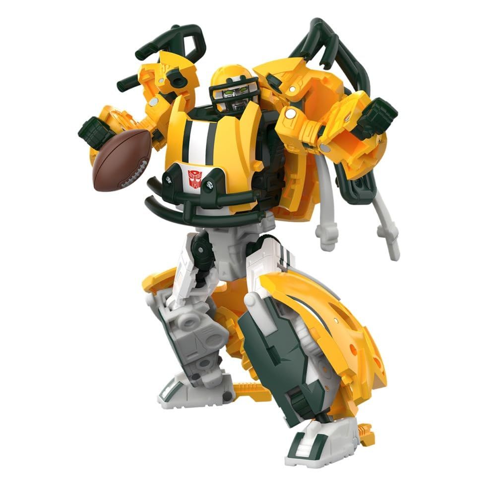 トランスフォーマー NFL グリーンベイ・パッカーズ タンドラプライム 5.5インチ アクションフィギュア ロボットからヘルメットに変化、フットボールのおもちゃ 対象年齢8歳以上 [グリーンベイパッカーズ]