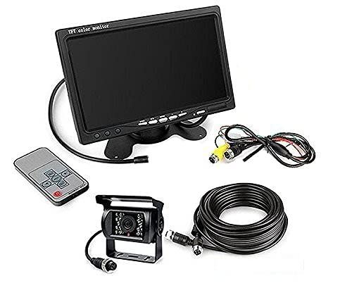 新品 7インチモニター＋バックカメラセット PRO 12V/24V兼用 バックLEDカメラセット+一体型 20Mケーブル 乗用車、トラック、バス、重機等対応 DVM-C-OMT70SET-PRO