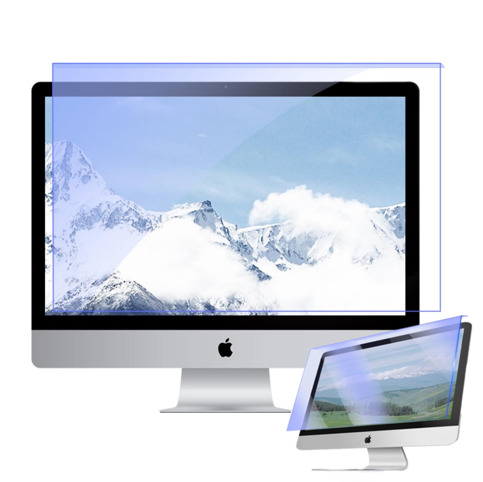 新品 PRSPR For iMac 24インチ 16:09 プライバシースクリーン パソコン PCモニター用 吊り下げ式 プライバシーフィルム ブルーライトカット 簡単取り付け 目に優しい 液晶スクリーンプロテクター 指紋防止 反射低減 防眩光 強化アクリル