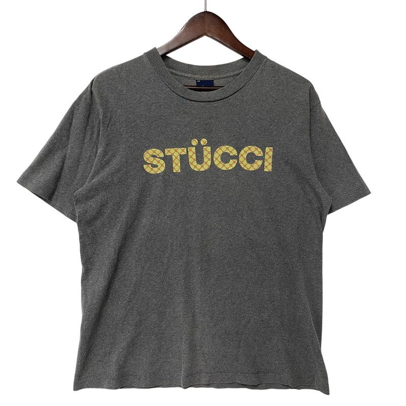 【中古品】 OLD STUSSY オールド ステューシー 両シングル 紺タグ USA製 STUCCI SS TEE ショートスリーブ Tシャツ トップス 【142-260526-kh-12-izu】