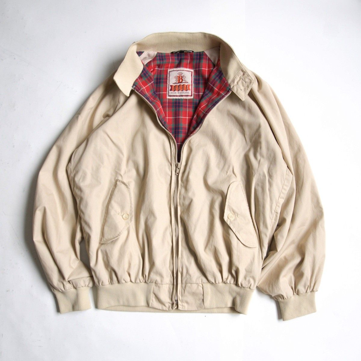 【90s】 BARACUTA 【OPTIジップ G9 スウィングトップ ハリントンジャケット】 40 ナチュラル バラクータ イングランド製 26050575