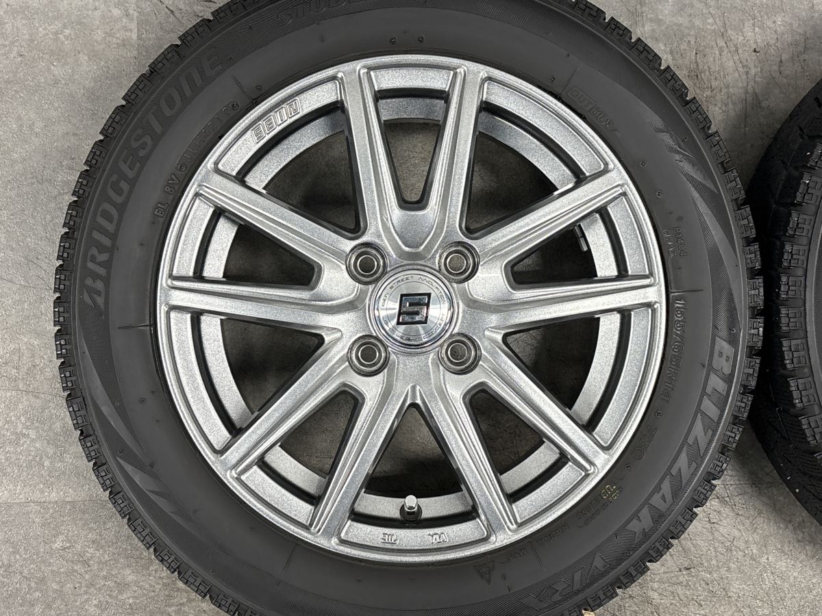 美品】SEIN SS 14in 4.5J +45 PCD100 ブリヂストン ブリザック VRX 155