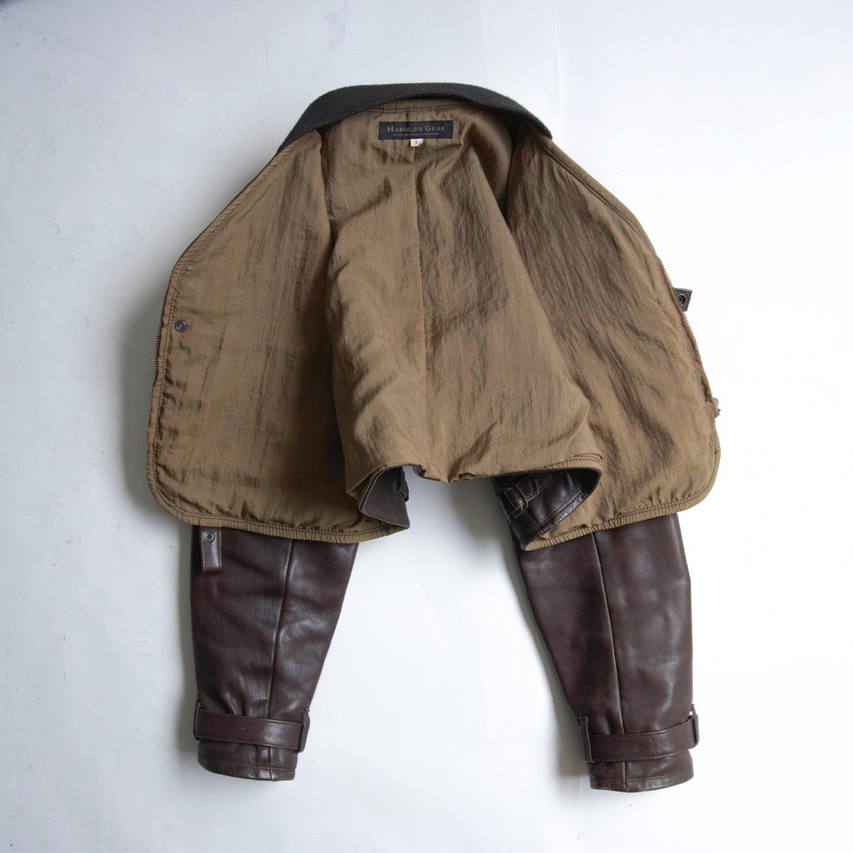 雰囲気抜群】HAROLDS GEAR【レザー フィッシングジャケット】F
