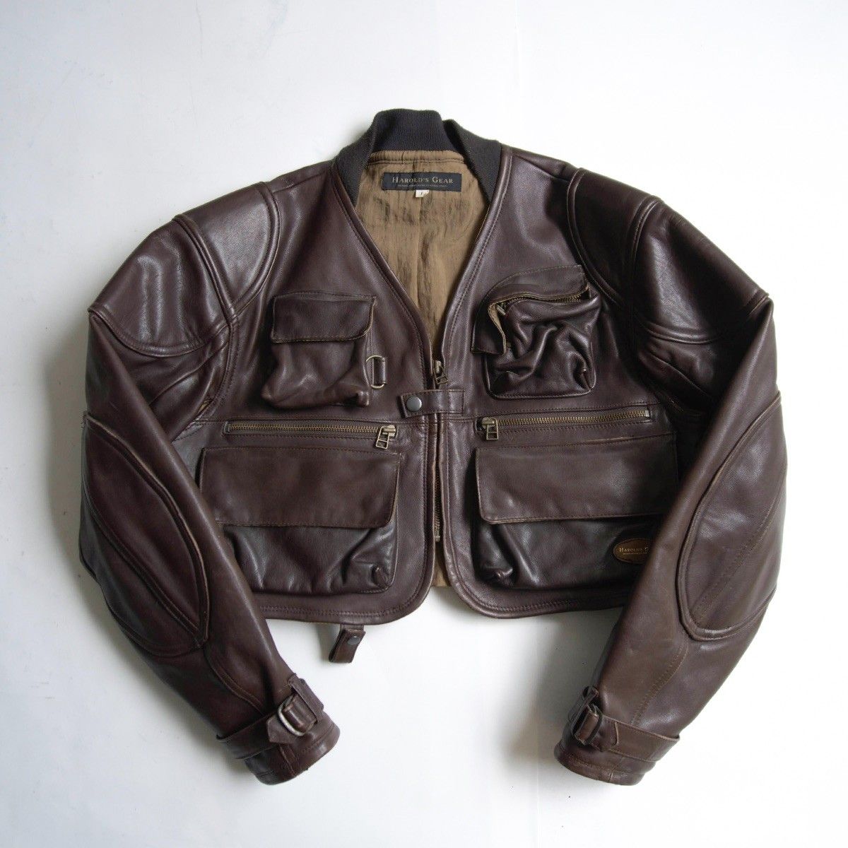 雰囲気抜群】HAROLDS GEAR【レザー フィッシングジャケット】F