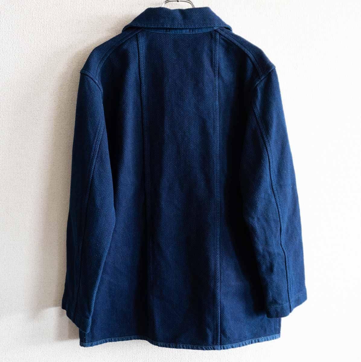 美品】 BLUE BLUE JAPAN 【刺し子 Pコート ジャケット】3 ブルーブルー