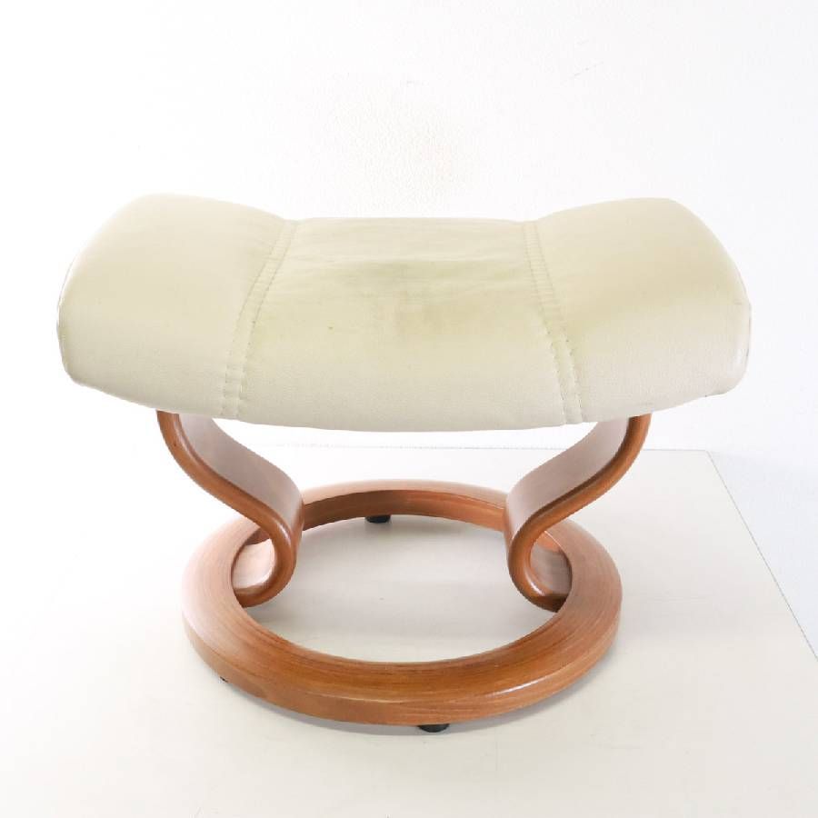 EKORNES エコーネス ストレスレスチェア用 オットマン ホワイト系 張地