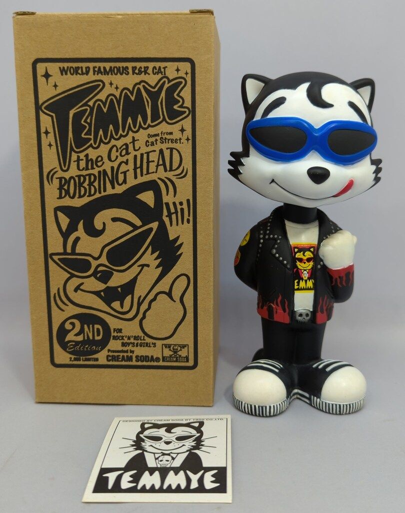 CREAMSODA TEMMYE the cat BOBBING HEAD (2nd/青サングラス/メリケンサック)