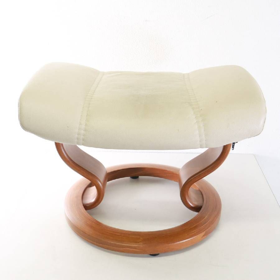 EKORNES エコーネス ストレスレスチェア用 オットマン ホワイト系 張地