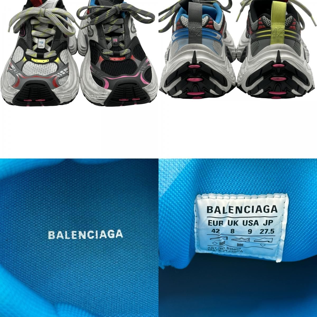 バレンシアガ BALENCIAGA 6XL メッシュローカットスニーカー 815859