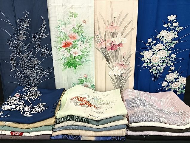 平和屋着物■夏物 訪問着 絽 紗 まとめて20点 風景 花柄 縦絽 ろうけつ染め 手描き 暈し染め 金銀彩 銀糸 着用可能多数 全て正絹 mmm1182