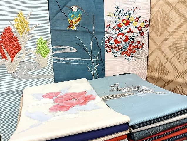 平和屋着物■夏物 名古屋帯 絽 紗 まとめて 50点 向かい鶴 鳥 花柄 竜田川文様 絽綴れ 金銀糸 など 未使用品あり 全て正絹 mmm1185