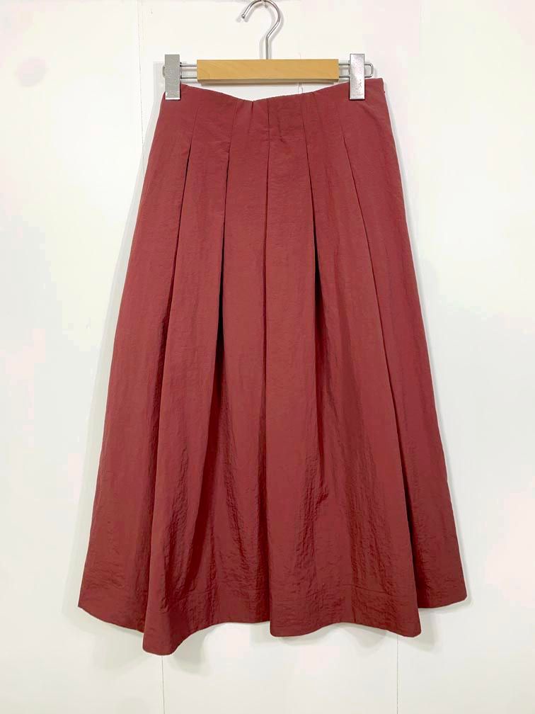 新品 NOLLEY'S ノーリーズ ウォッシャブルバルキータフタタック スカート size36/ボルドー ■■◎レディース