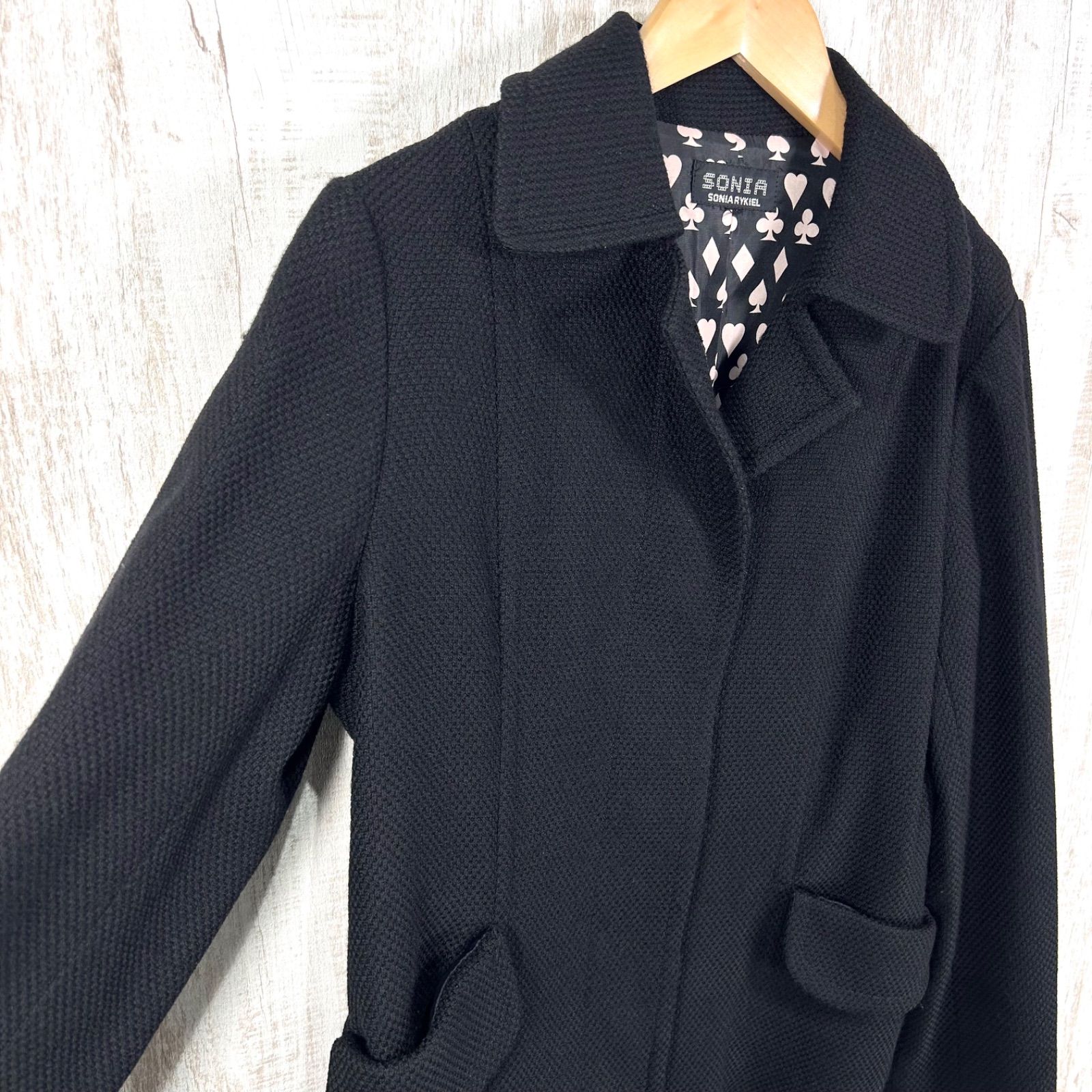 SONIA RYKIEL ソニアリキエル トランプ裏地 比翼 ウールジャケット