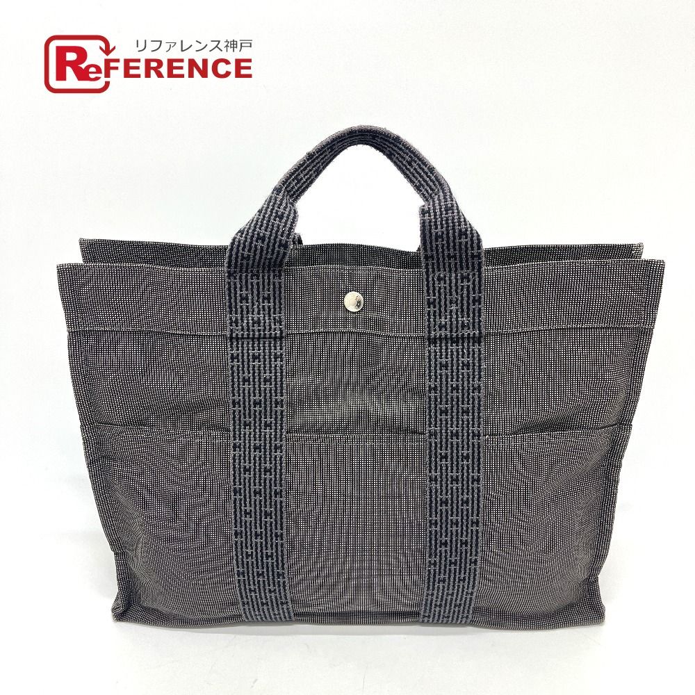 HERMES エルメス ハンドバッグ エールラインMM キャンバス グレー 14,430円