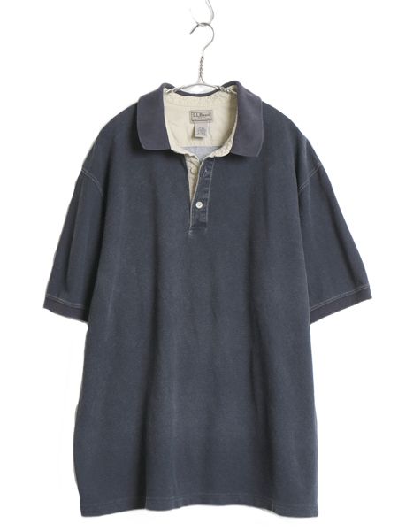 エルエルビーン 鹿の子 半袖 ポロシャツ メンズ XL / 古着 半袖シャツ 無地 コットン カットソー トップス きれいめ ボックス 大きいサイズ