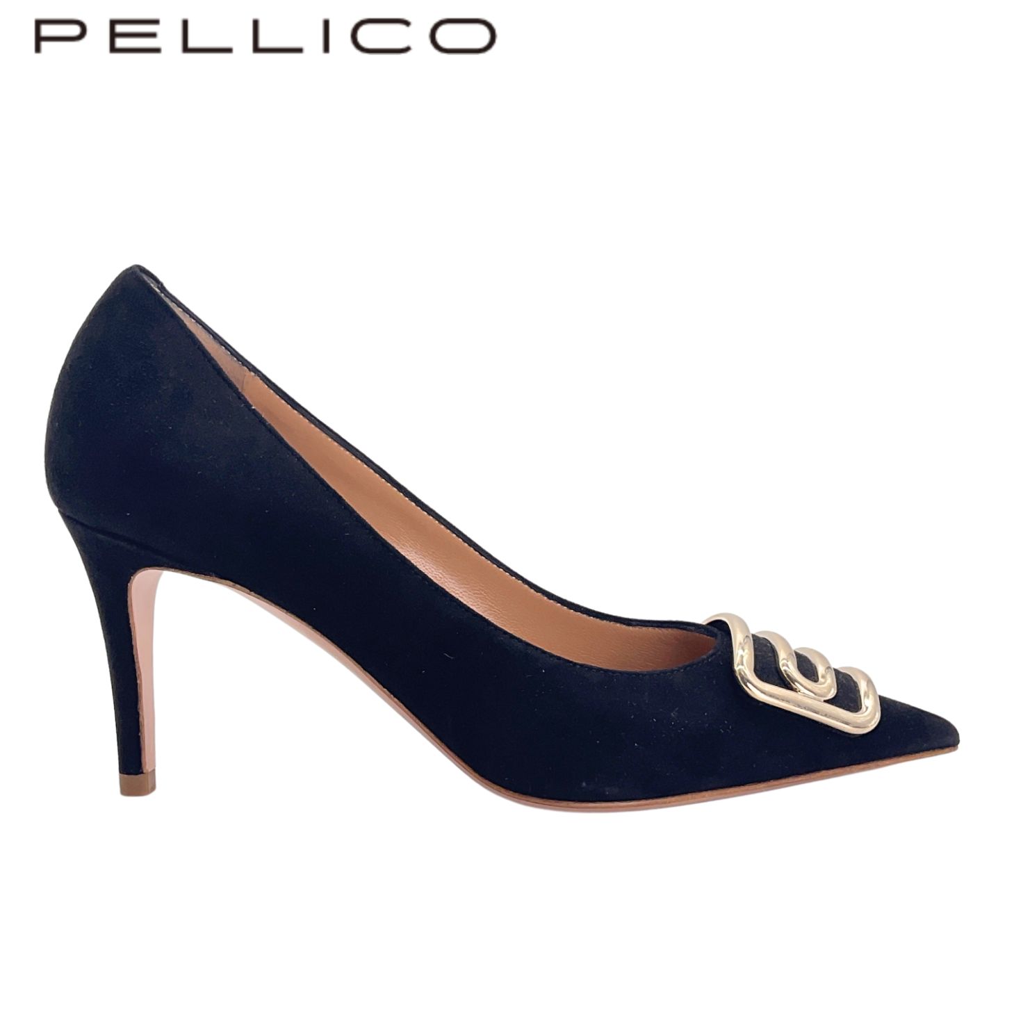 PELLICO[ペリーコ] パンプス スエード 37 未使用 |メルカリ限定 未使用 PELLICO ペリーコ モチーフポインテッドトゥヒールパンプス 35