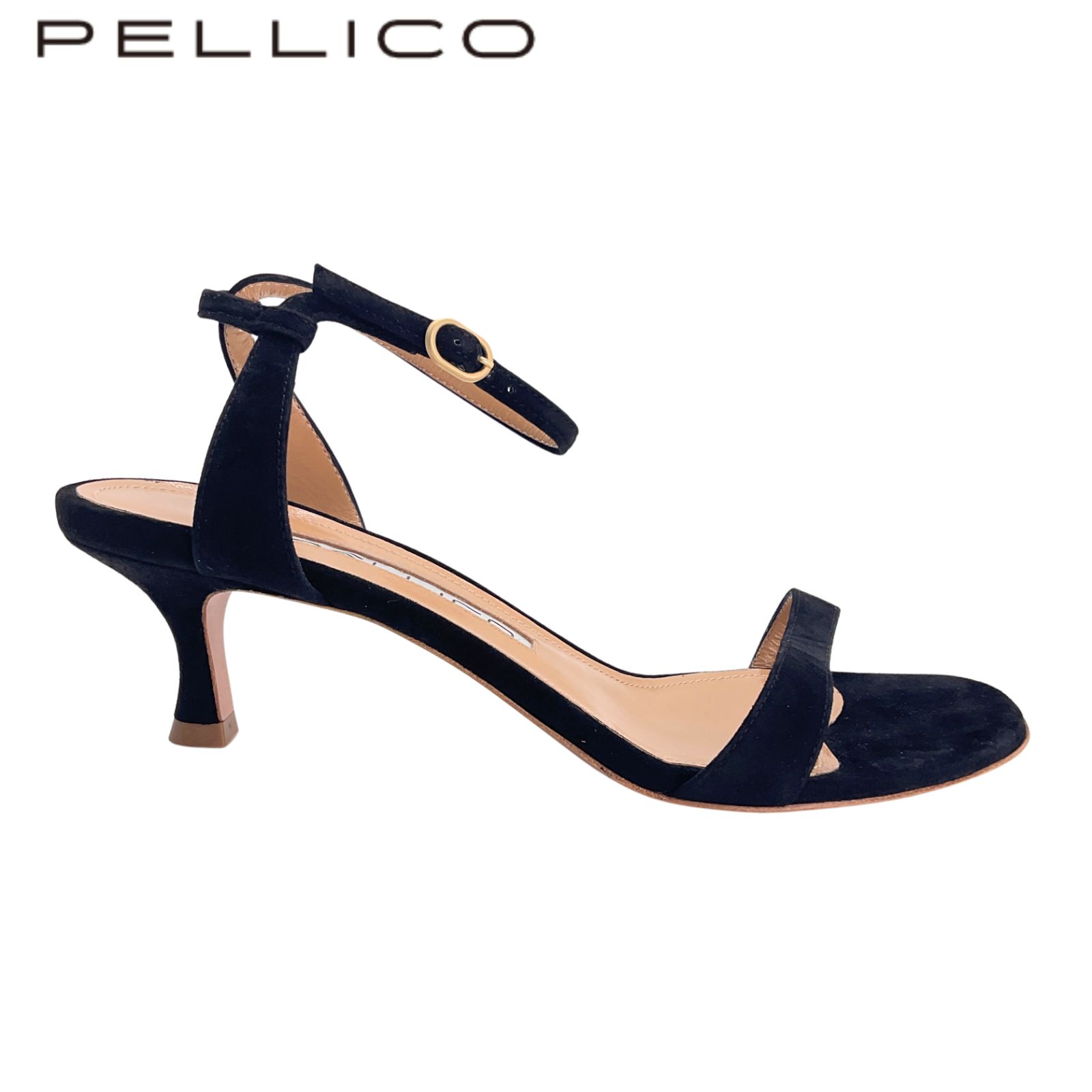 未使用 PELLICO ペリーコ アンクルストラップサンダル 39.5 ブラック 【値下げ交渉歓迎】