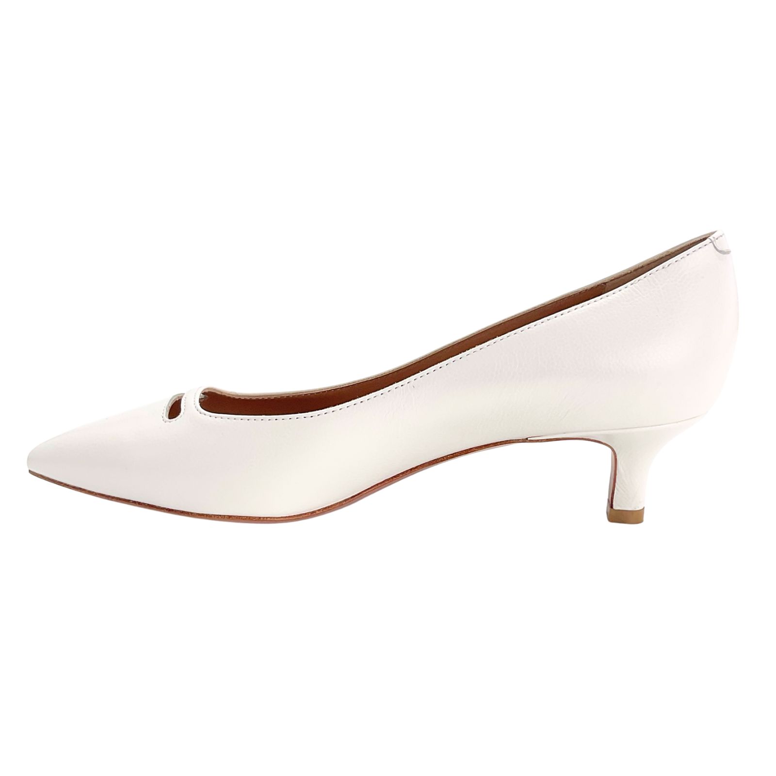 【SALE！美品】PELLICO* ホワイトパンプス 未使用 PELLICO ペリーコ カッティングレザーヒールパンプス 35.5