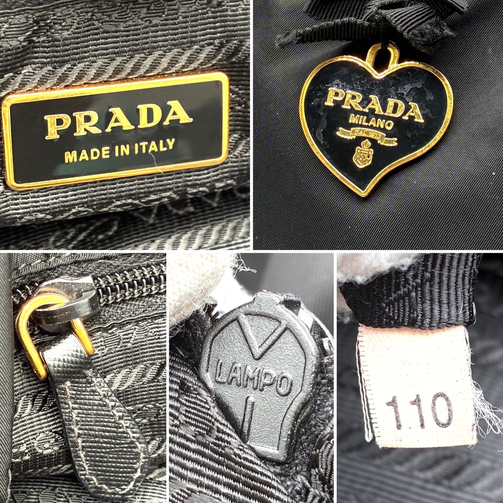 美品 プラダ PRADA テスート ナイロン バレンタイン 限定 パンダ 