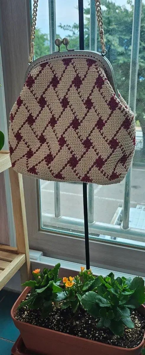 編みバッグ クロシェ ハンドメイド チェーンバッグ