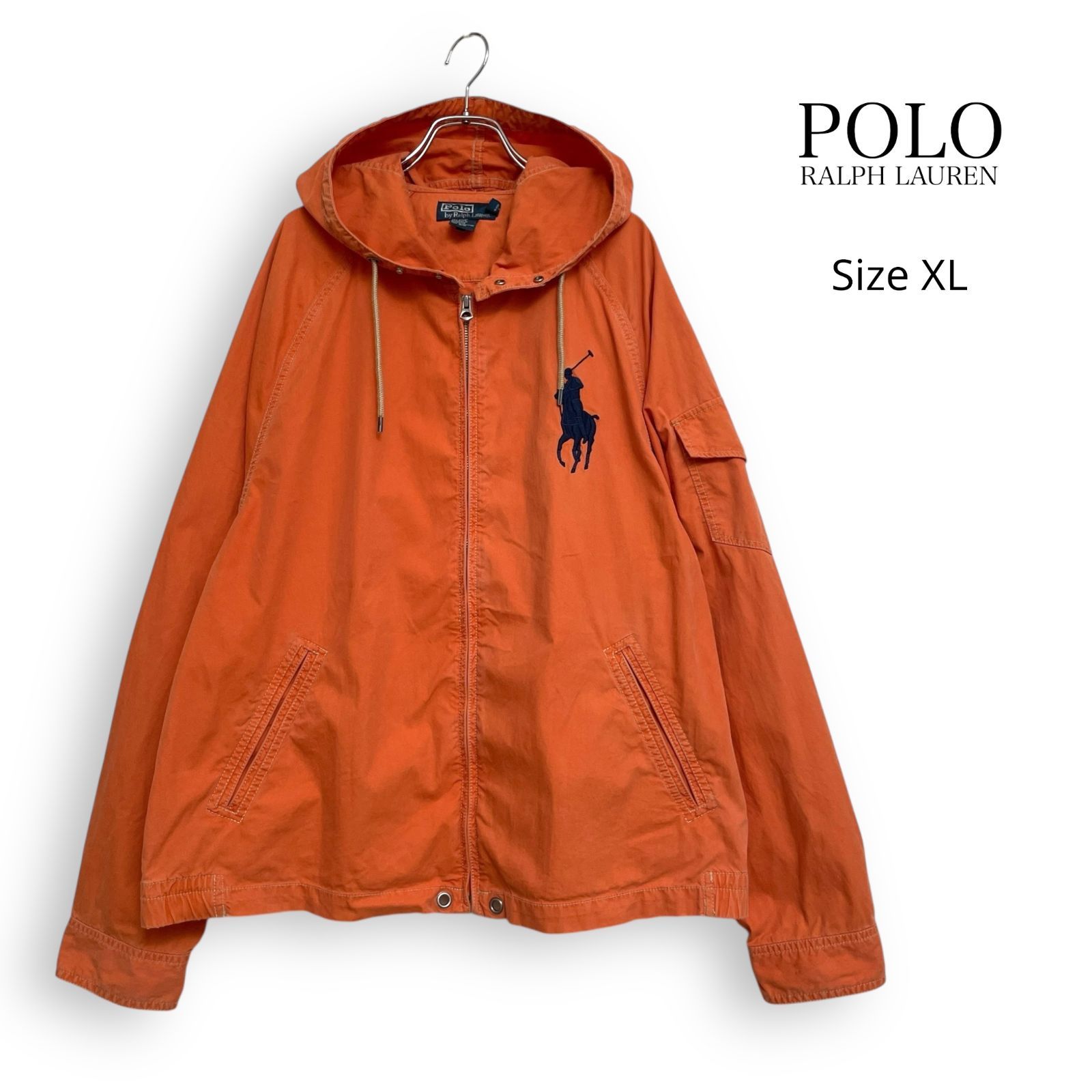 POLO RALPH LAUREN 90s ポロ ラルフローレン ビッグポニー コットン ジップ ジャケット パーカー SizeXL
