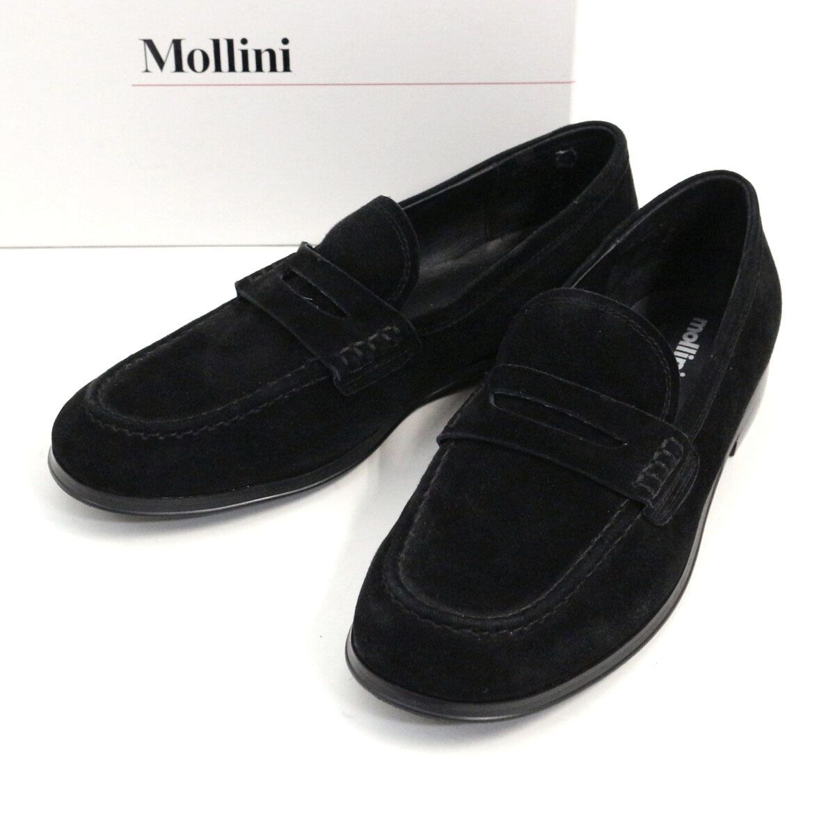 Mollini モリーニ 25AW CLARISA-MO スウェードレザーローファー 37