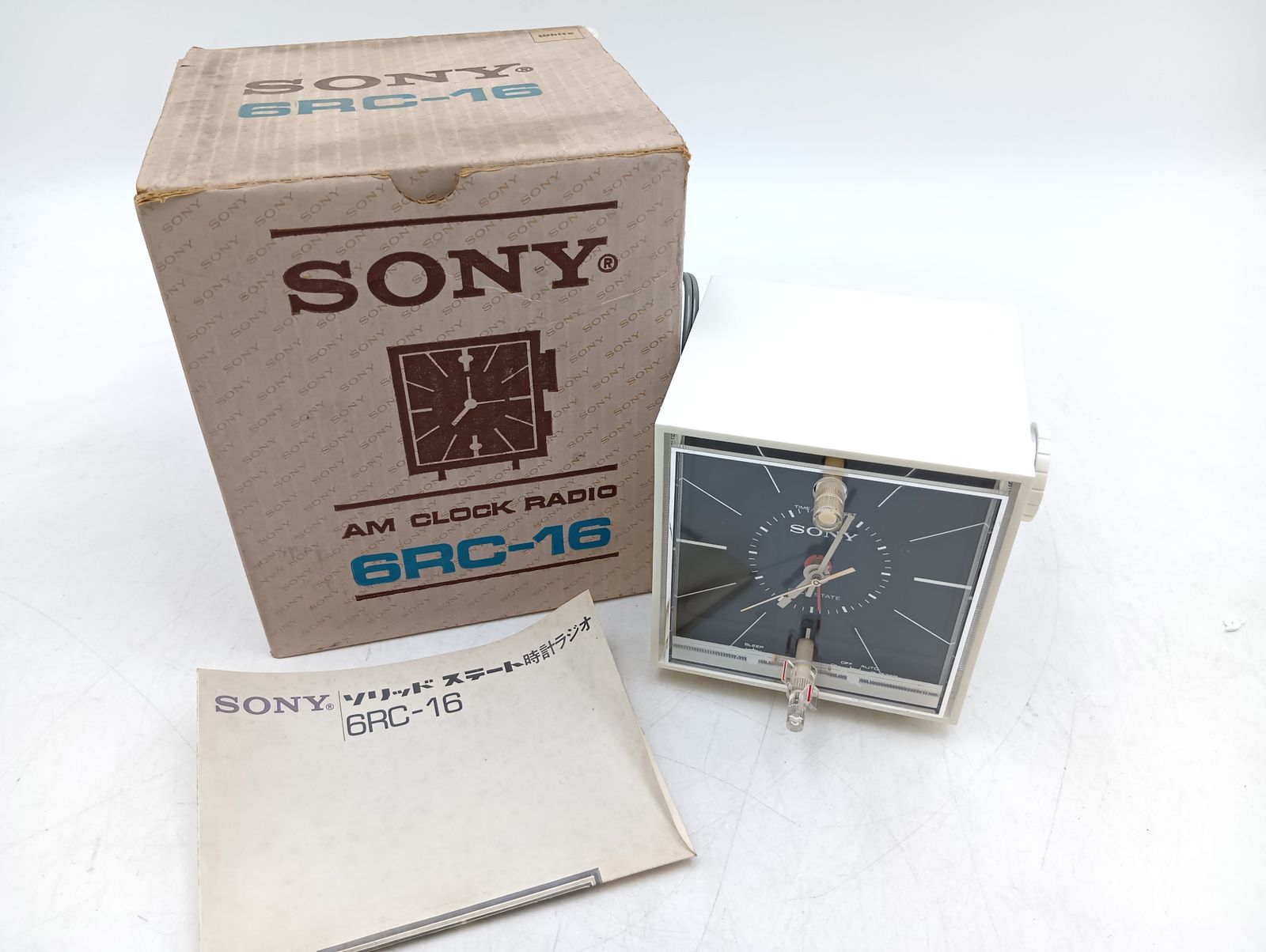 SONY ソニー SOLID STATE サイコロ型AM時計付きラジオ 6RC-16