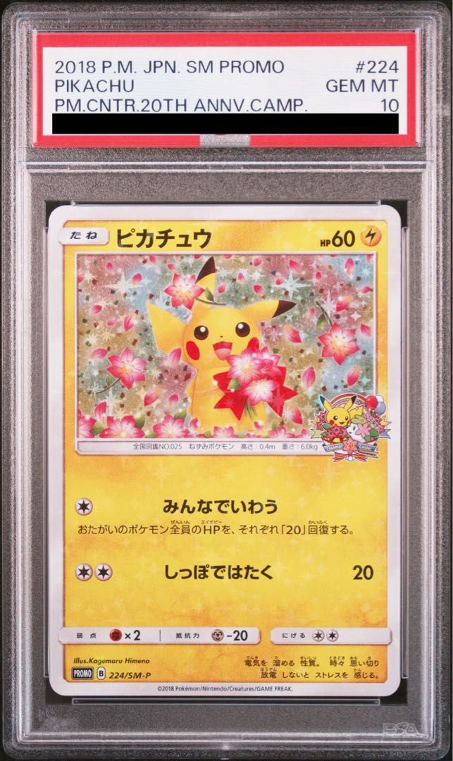 【PSA10】ピカチュウ PROMO 224/SM-P 1枚