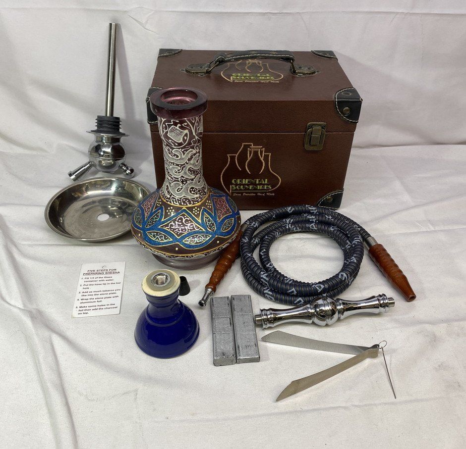 現状品】ORIENTAL SOUVENIRES シーシャ 本体 収納 ボックス セット 