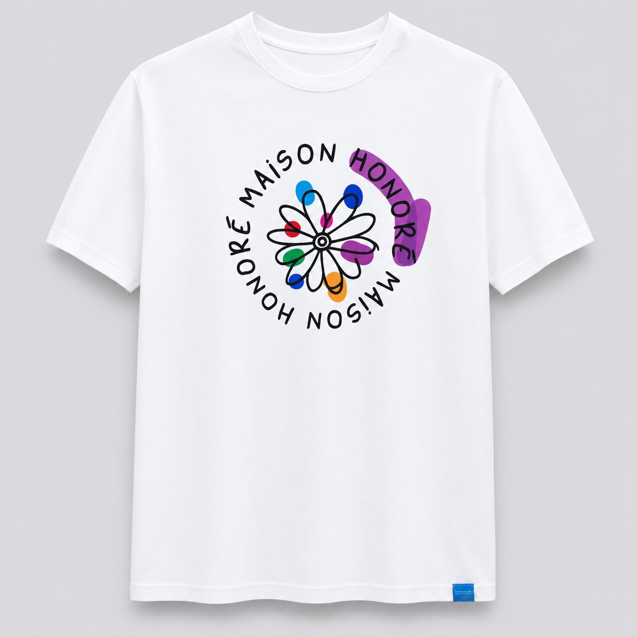 MAISON HONORE (メゾンオノレ) Tシャツ　ハート 半袖 カットソー Amaury T‐shirt / WHITE ハートモチーフプリント メンズ カジュアル