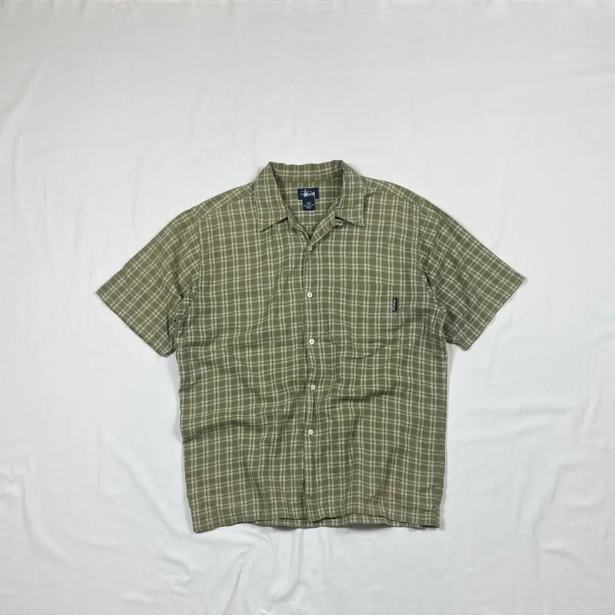 90s STUSSY STUSSY ポケット CHECK 半袖 シャツ シャツ
