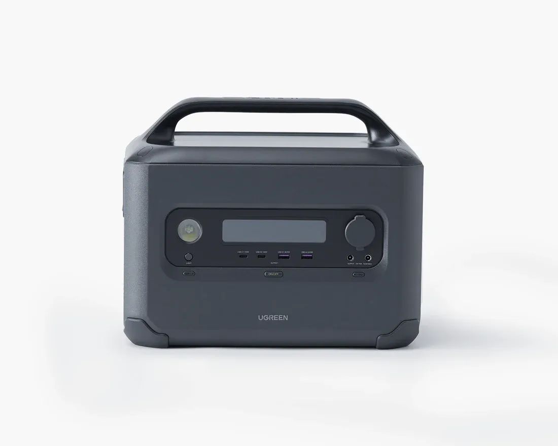 UGREEN ポータブル電源 リン酸鉄 1024Wh 蓄電池 1200W(最大2500W) AC/DC/USB出力 1.5時間満充電 純正弦波 アプリ操作 パススルー機能 10年以上寿命 静音 ポータブル バッテリー PowerRoam 1200