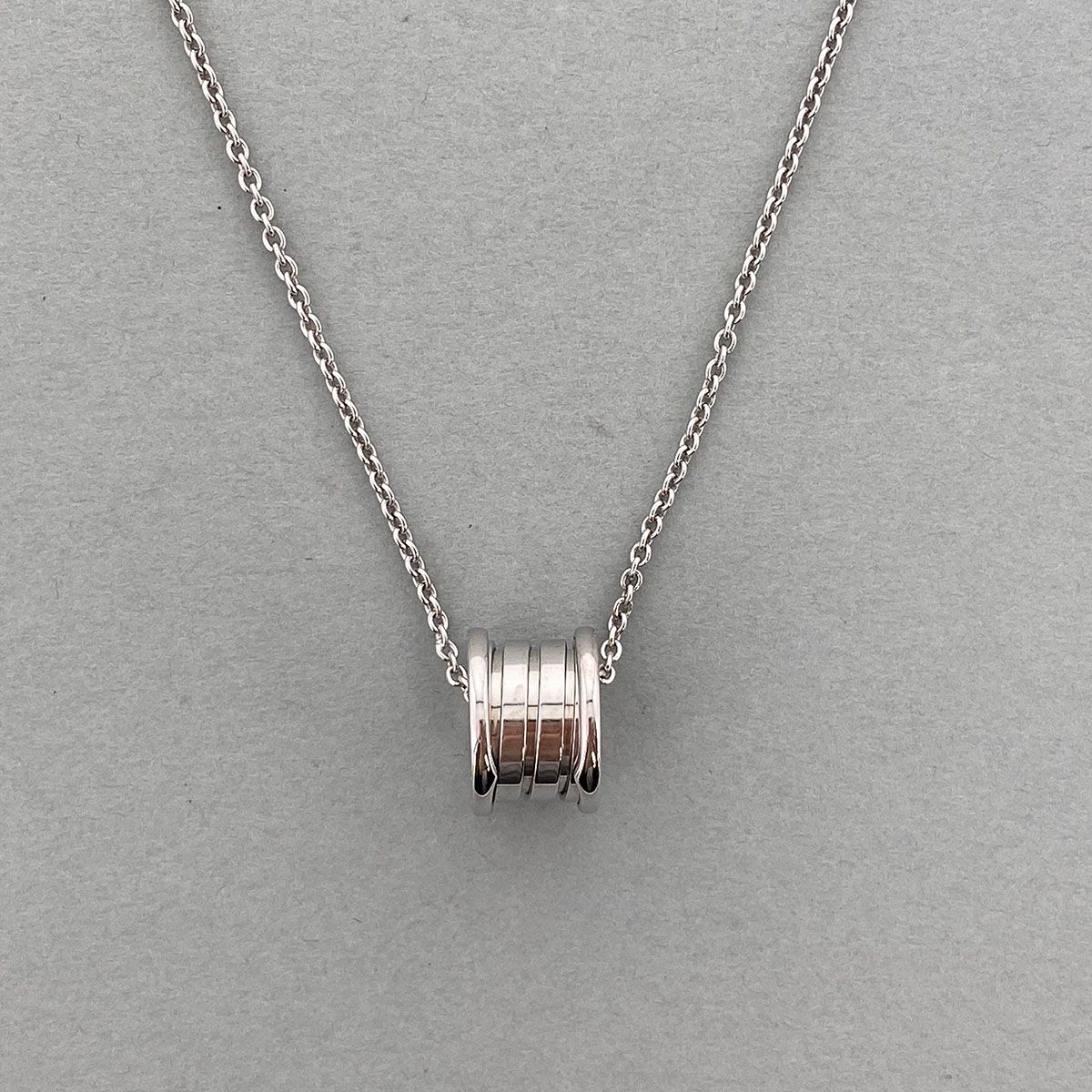 BVLGARI ブルガリ B-ZERO1 ネックレス 750WG ネックレス CN851448 レディース K18ホワイトゴールド ホワイトゴールド シルバー 中古
