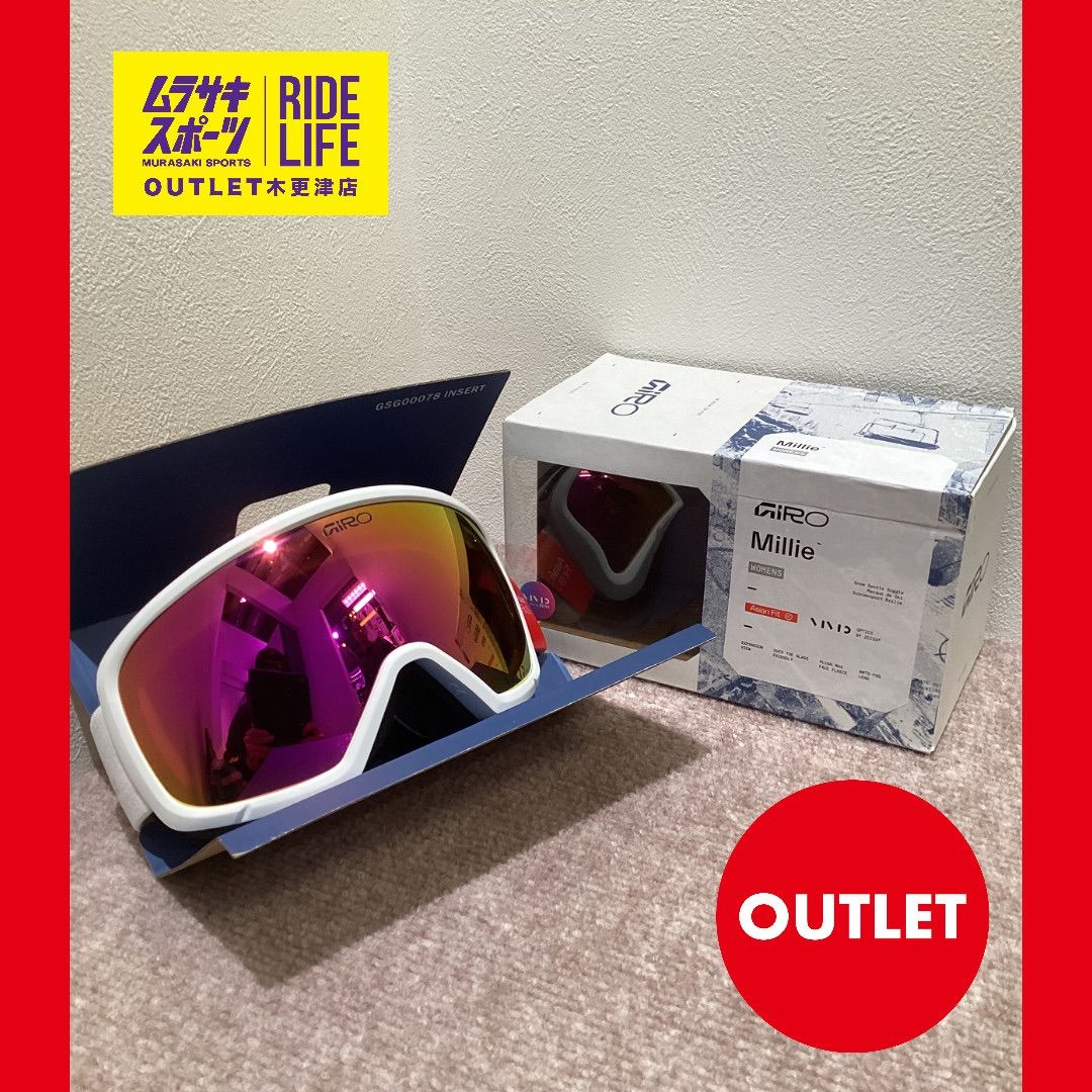 【ムラスポOUTLET公式】 新品　未使用品　GIRO　ジロ　MILLE　ミリー　AF　(VPNK)　ゴーグル　WOMENS　スノーボード 　ムラサキスポーツ　訳あり　OUTLET アウトレット