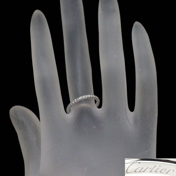 カルティエ K18WG ダイヤモンド リング エタンセル2.0mm 48号 フル