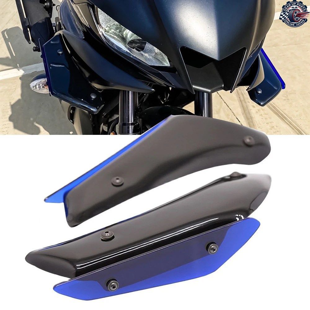 オートバイフェアリングパーツ エアロダイナミックウィングキット 固定ウィングレットフェアリングウィング ヤマハ YZFR25 YZFR25 YZF-R25